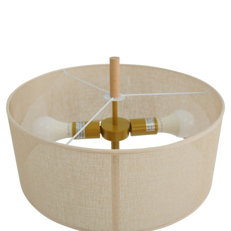 Lirian Floor Lamp - Oak and Natural by Ashcroft Imports at Eve Furniture