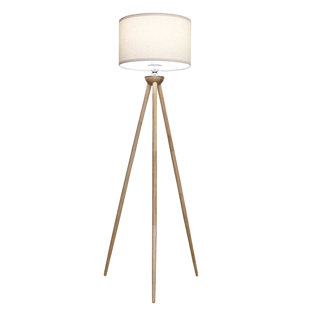 Lirios Three Legged Wooden Strip Floor Lamp - Natural by Ashcroft Imports at Eve Furniture