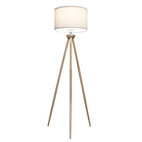 Lirios Three Legged Wooden Strip Floor Lamp - Natural by Ashcroft Imports at Eve Furniture