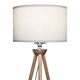 Lirios Three Legged Wooden Strip Floor Lamp - Natural by Ashcroft Imports at Eve Furniture