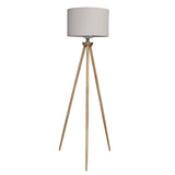 Lirios Three Legged Wooden Strip Floor Lamp - Natural by Ashcroft Imports at Eve Furniture