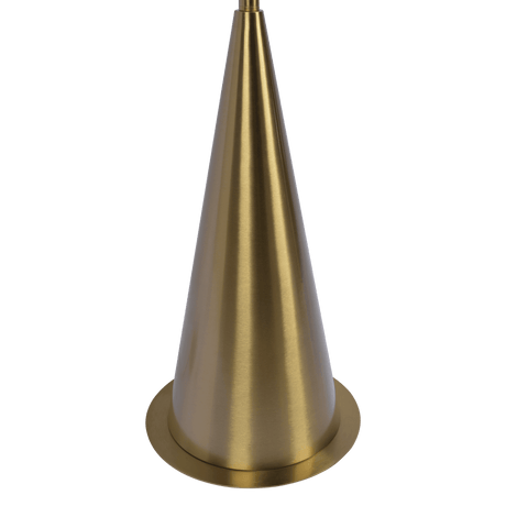 Lisbon Black Floor Lamp with On/Off Switch Coned Base Hanging White Fabric Shade by Ashcroft Imports at Eve Furniture