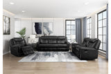 Littleton Black Double Reclining Sofa by Homelegance at Eve Furniture