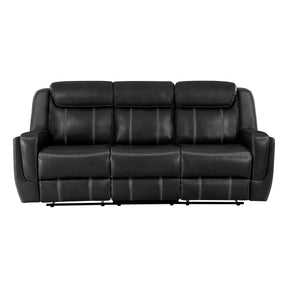 Littleton Black Double Reclining Sofa by Homelegance at Eve Furniture