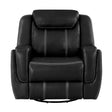 Littleton Black Swivel Glider Reclining Chair by Homelegance at Eve Furniture