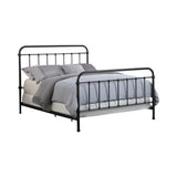 Livingston Dark Bronze Eastern King Panel Metal Bed by Coaster at Eve Furniture