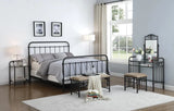 Livingston Dark Bronze Eastern King Panel Metal Bed by Coaster at Eve Furniture