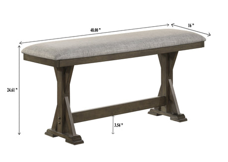 Lloyd Brown Counter Height Bench by Crown Mark at Eve Furniture