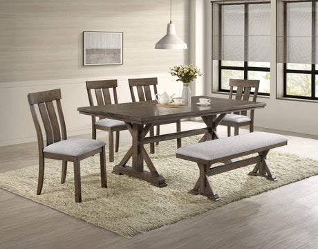 Lloyd Brown Rectangular Dining Table by Crown Mark at Eve Furniture