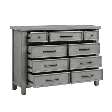 Logandale Antique Gray Dresser by Homelegance at Eve Furniture