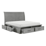 Logandale Antique Gray Sleigh Storage Platform Bedroom Set by Homelegance at Eve Furniture