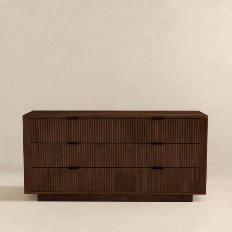 Lola Mid Century Modern Walnut Dresser With 6 Drawers by Ashcroft Imports at Eve Furniture