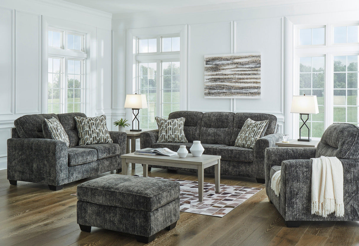 Lonoke Gunmetal Living Room Set by Ashley at Eve Furniture