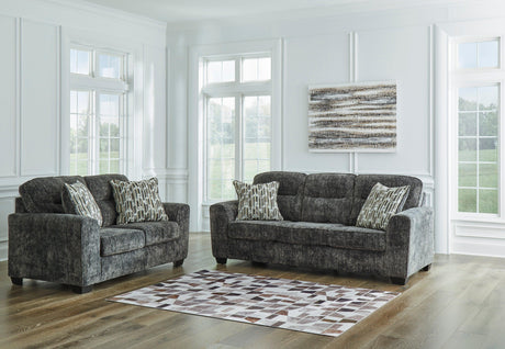 Lonoke Gunmetal Living Room Set by Ashley at Eve Furniture