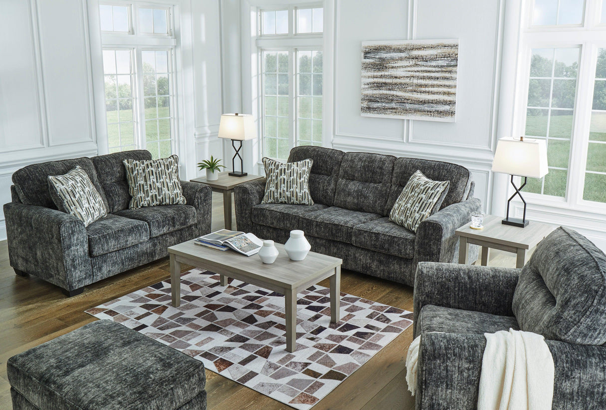 Lonoke Gunmetal Living Room Set by Ashley at Eve Furniture