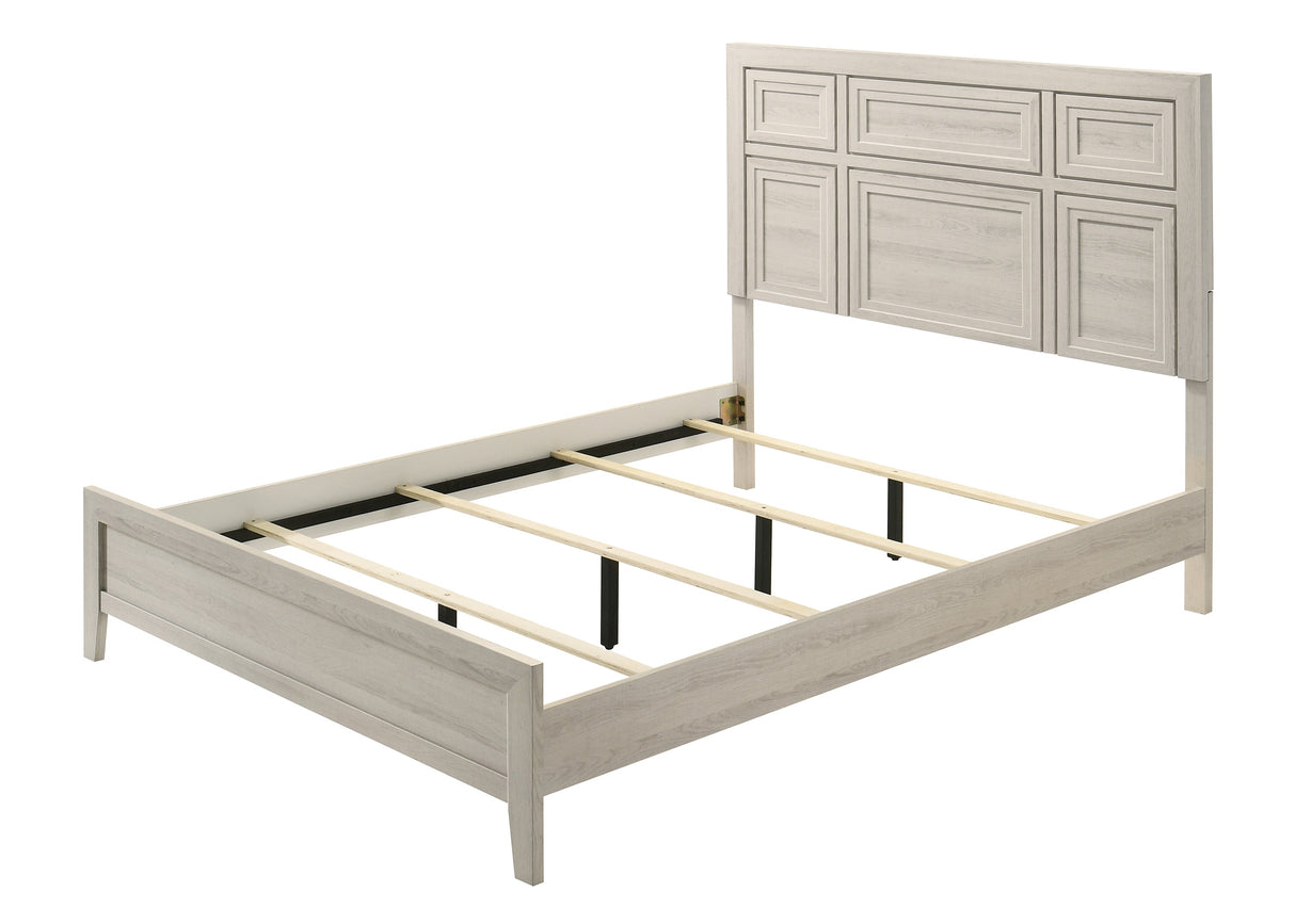 Lorraine Antique White Full Panel Bed by Crown Mark at Eve Furniture