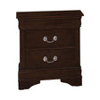 Louis Philippe Cappuccino 2-Drawer Nightstand by Coaster at Eve Furniture