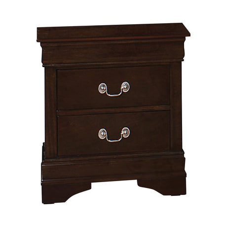 Louis Philippe Cappuccino 2-Drawer Nightstand by Coaster at Eve Furniture