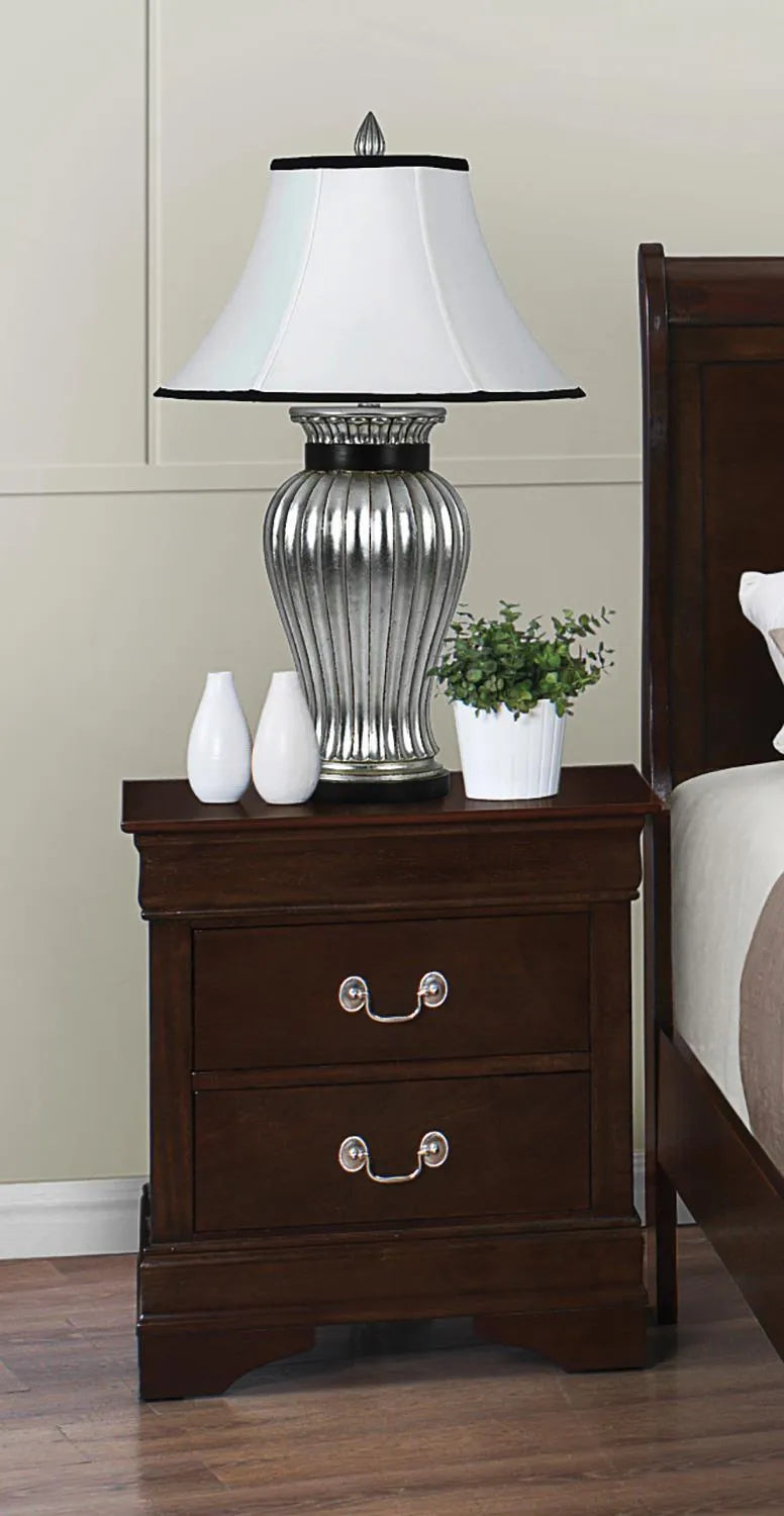 Louis Philippe Cappuccino 2-Drawer Nightstand by Coaster at Eve Furniture