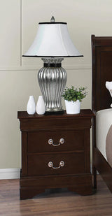 Louis Philippe Cappuccino 2-Drawer Nightstand by Coaster at Eve Furniture