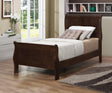 Louis Philippe Cappuccino Twin Panel Sleigh Bed by Coaster at Eve Furniture