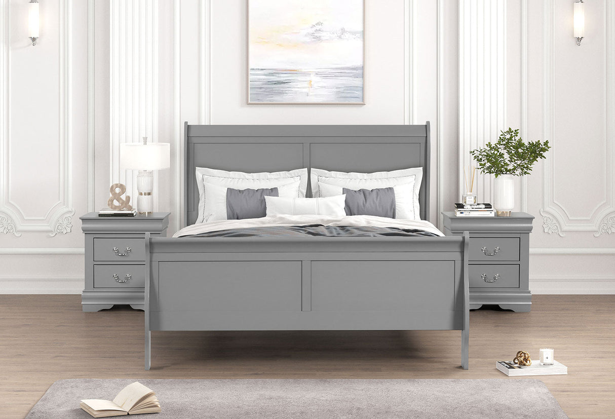 Louis Philippe Gray Full Bed by Furniture of America at Eve Furniture