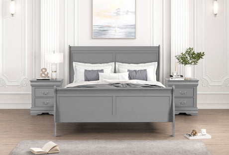 Louis Philippe Gray Full Bed by Furniture of America at Eve Furniture