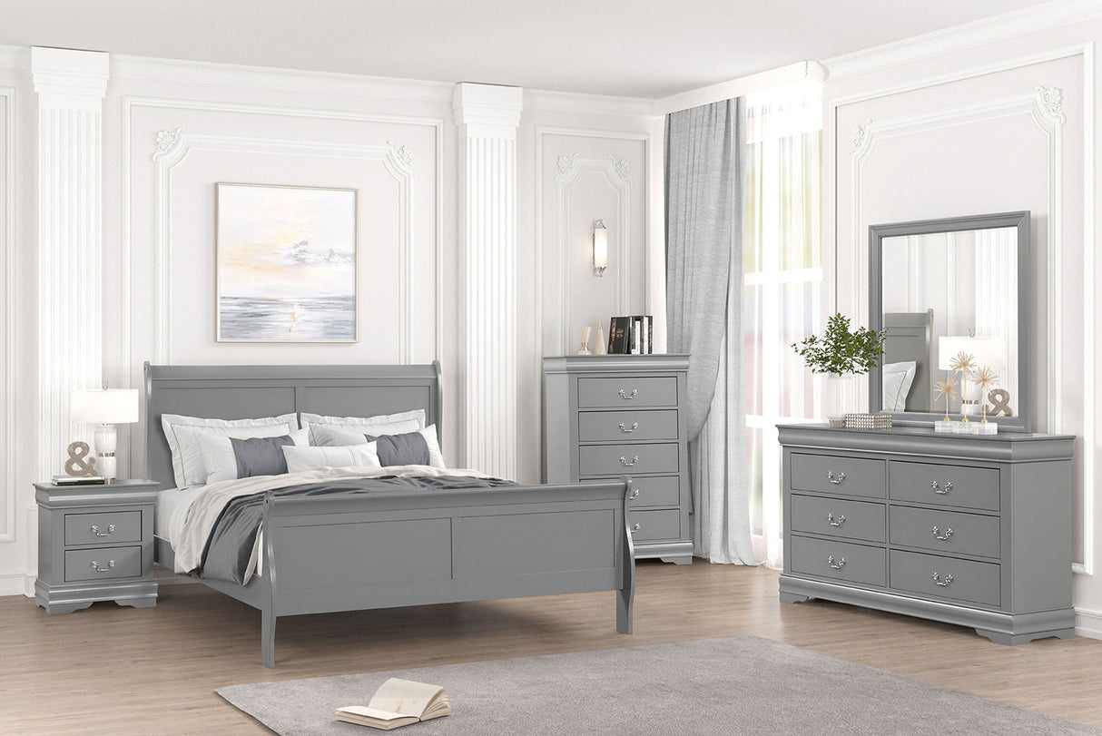 Louis Philippe Gray Full Bed by Furniture of America at Eve Furniture