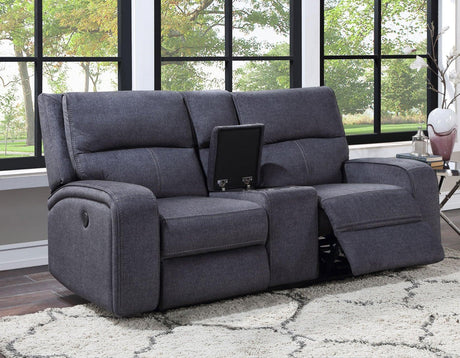 Lovell Charcoal Power Console Loveseat by Steve Silver at Eve Furniture