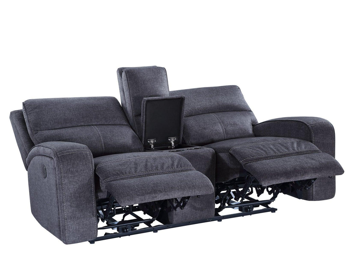 Lovell Charcoal Power Console Loveseat by Steve Silver at Eve Furniture