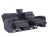 Lovell Charcoal Power Console Loveseat by Steve Silver at Eve Furniture
