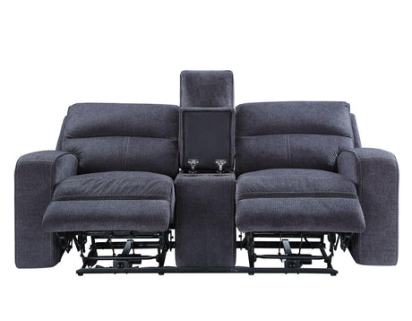 Lovell Charcoal Power Console Loveseat by Steve Silver at Eve Furniture
