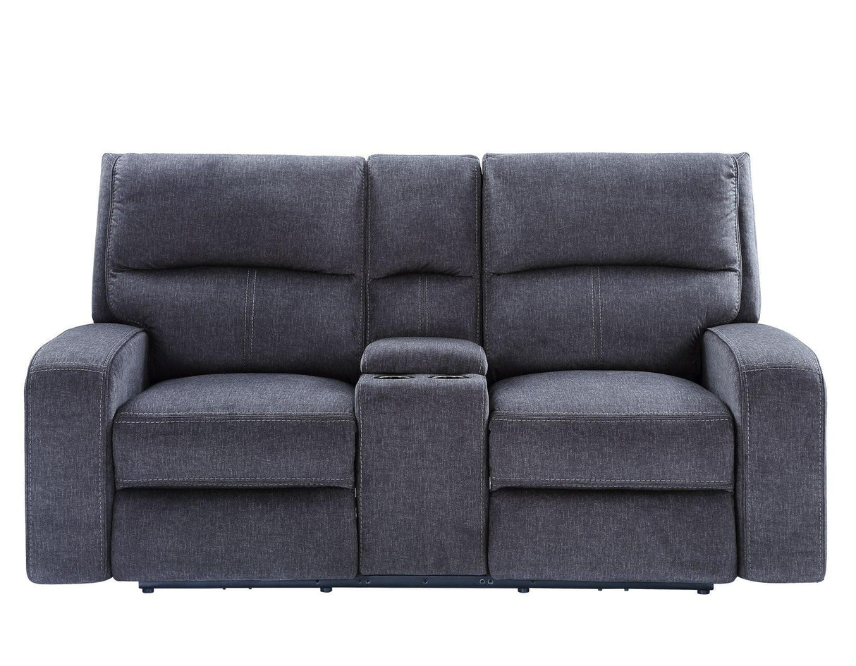 Lovell Charcoal Power Console Loveseat by Steve Silver at Eve Furniture