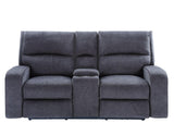 Lovell Charcoal Power Console Loveseat by Steve Silver at Eve Furniture