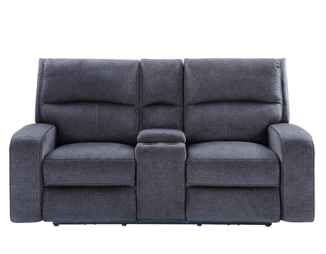 Lovell Charcoal Power Console Loveseat by Steve Silver at Eve Furniture