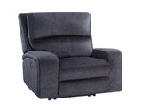 Lovell Charcoal Power Recliner by Steve Silver at Eve Furniture