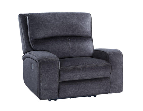 Lovell Charcoal Power Recliner by Steve Silver at Eve Furniture