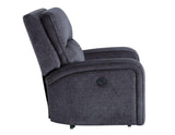 Lovell Charcoal Power Recliner by Steve Silver at Eve Furniture
