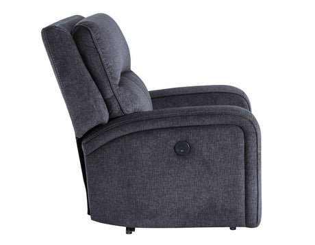 Lovell Charcoal Power Recliner by Steve Silver at Eve Furniture