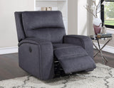 Lovell Charcoal Power Recliner by Steve Silver at Eve Furniture