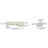 Lowtide Warm White Lounge Modular Sectional by Moe's Home at Eve Furniture