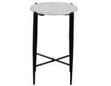 Loxie White 3-Piece Round Solid Marble Top Table Set by Steve Silver at Eve Furniture