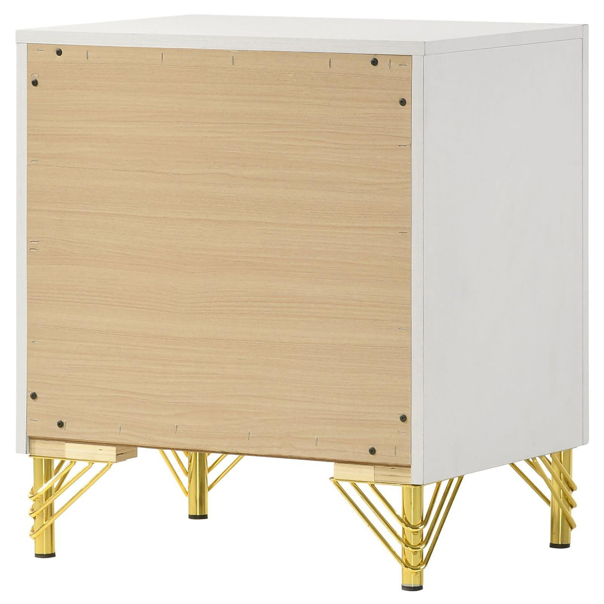 Lucia White 2-drawer Nightstand Bedside Table by Coaster at Eve Furniture