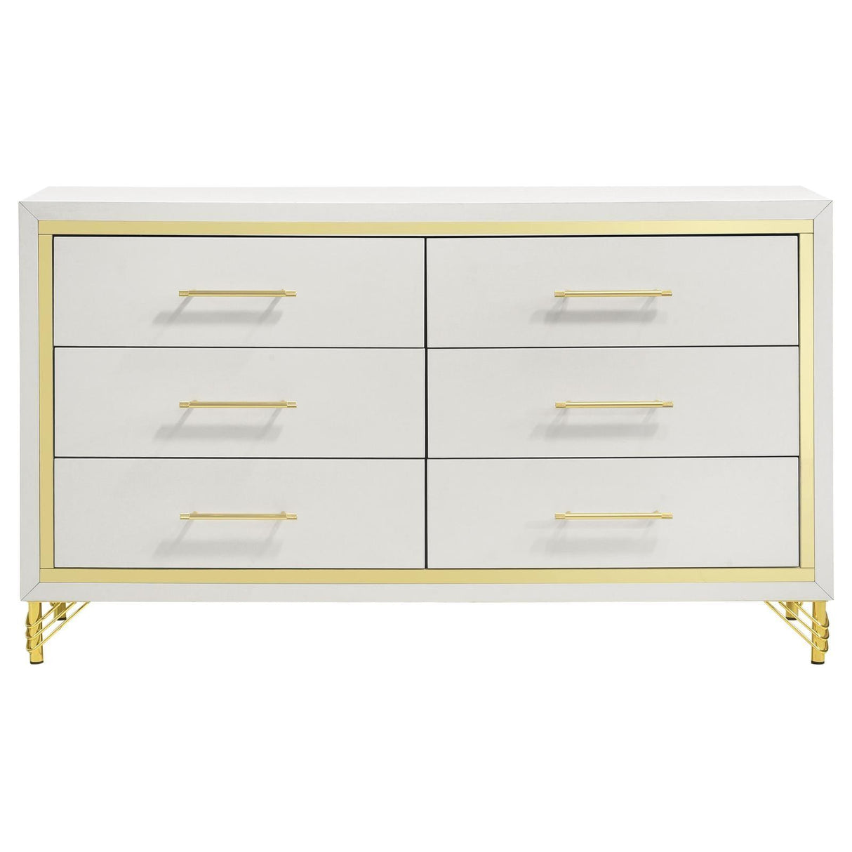Lucia White 6-drawer Bedroom Dresser by Coaster at Eve Furniture