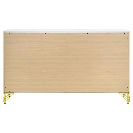 Lucia White 6-drawer Bedroom Dresser by Coaster at Eve Furniture