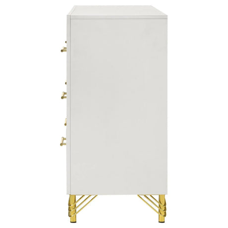 Lucia White 6-drawer Bedroom Dresser by Coaster at Eve Furniture