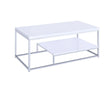 Lucia White Cocktail Table by Steve Silver at Eve Furniture