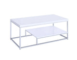 Lucia White Cocktail Table by Steve Silver at Eve Furniture