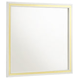Lucia White Dresser Mirror White by Coaster at Eve Furniture