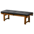 Lucia Bench in Black PU Leather by Ashcroft Imports at Eve Furniture